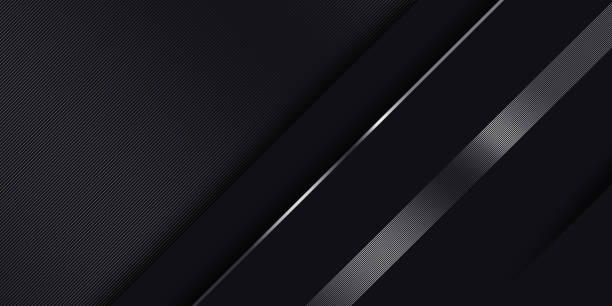 istock Illustration silver line graphic of abstract background diagonal black color modern design 1388918229