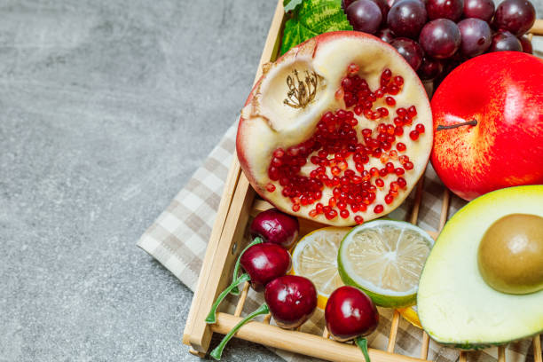 istock Various fruits in a basket 1388923452