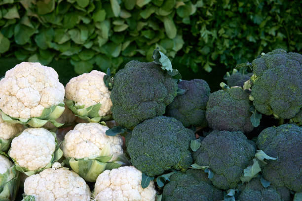 istock Full Frame Shot Of Cauliflower And Broccoli 1388924653
