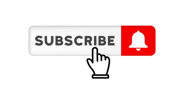Subscribe button icon. Subscribe to new channel. Social media concept. Vector on isolated white background. EPS 10 vector art illustration