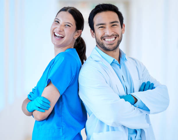 istock Shot of a young dentist with his assistant 1388931814