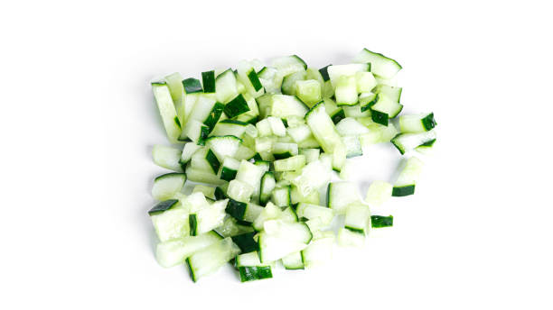 istock Cucumber isolated on white background. Cucumbers isolated. Cutted cucumber. Cucumber pieces 1388937271