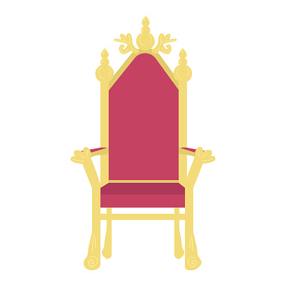 Luxury chair semi flat color vector object. Full sized item on white. Interior design. Furniture for living and dining rooms simple cartoon style illustration for web graphic design and animation