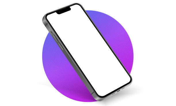 istock Realistic smartphone mockup isolated with transparent screens. Smart phone mockup collection. Device front view. 3D mobile phone with shadow on white background. Realistic, flat and line style 1388948683