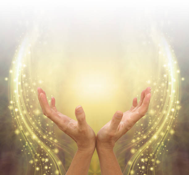 istock Absorbing Golden Ethereal Energy Healing 1388949437