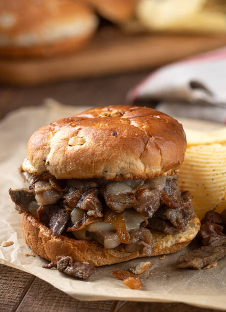 istock Cheesesteak sandwich on a toasted bun 1388952705