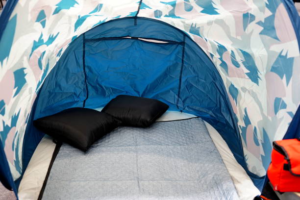 istock Pillow Inside of a camping tent 1388959023