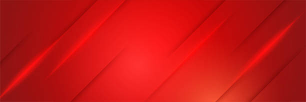 抽象的なネオンスタイルの赤いワイドバナーデザインの背景。ダークレッドのテクノロジーの幾何学的背景を持つ抽象的な3dバナーデザイン。ベクターイラストレーション - greeting red ribbon bow点のイラスト素材／クリップアート素材／マンガ素材／アイコン素材