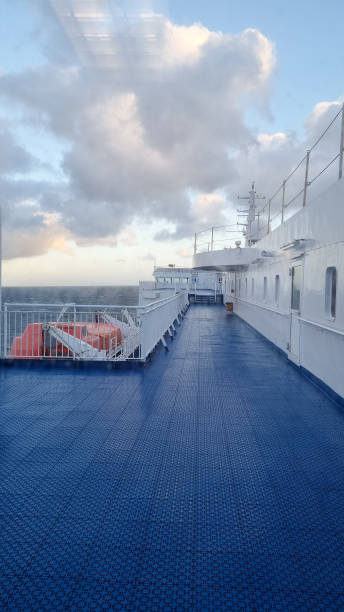 istock Scenic view of cruise ship deck and ocean 1388971912