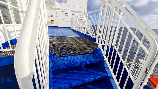 Ferry view by a staircase