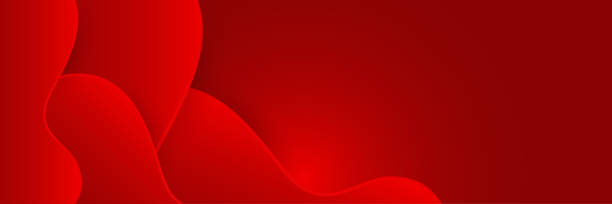 istock Wave networking neon style red wide banner design background. Abstract 3d banner design with dark red technology geometric background. Vector illustration 1388974990