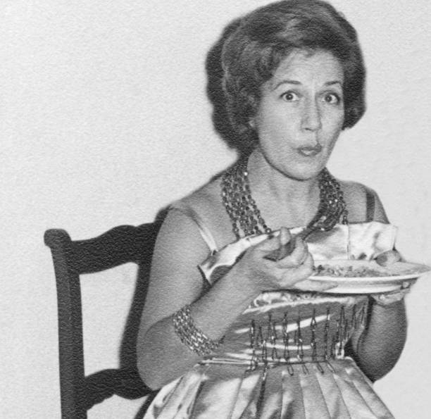 Young woman at party. 1955.