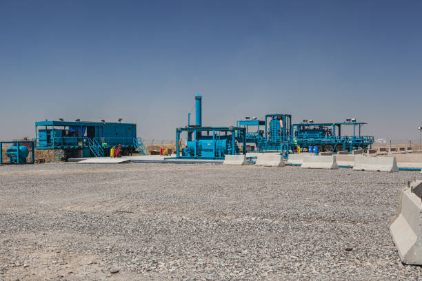 Oil & gas operations, Iraq stock photo