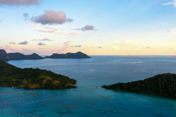 istock Drone point of view sunset 1388978003