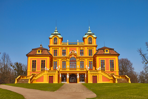 Ludwigsburg, Germany - March, 24 - 20122: Favorite Palace is a baroque pleasure and hunting lodge in Ludwigsburg, Baden-Württemberg. It is located on a hill in the Favorite park in a direct axis north of the Ludwigsburg Residential Palace.