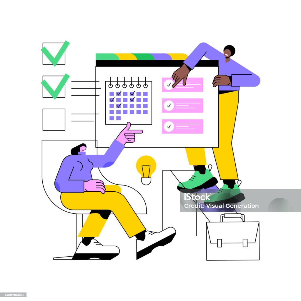 Project Management Abstract Graphics Project Management Abstract Concept Vector Illustration Stock ...