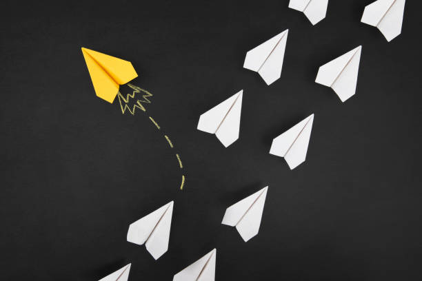 istock Leadership Concept with Paper Airplanes 1388987269