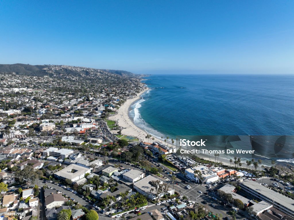 Aerial view of Laguna Beach coastline, California Coastline, USA Aerial view of Laguna Beach coastline, Southern California Coastline, USA Laguna Niguel Stock Photo