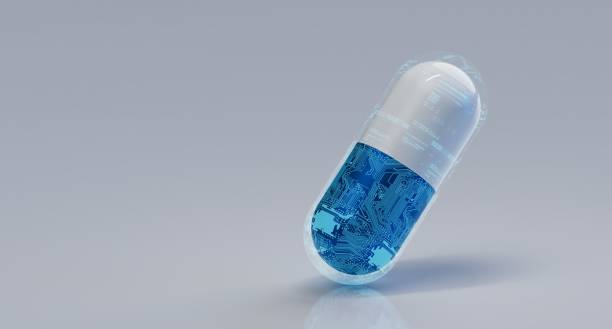 medicina del cuidado de la salud tecnología de innovación avanzada píldora ilustración 3d - red pills fotografías e imágenes de stock