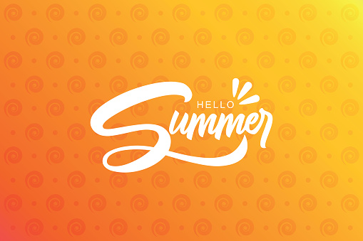 Lettering composition of Summer Vacation on abstract background stock illustration