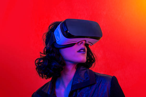 istock The young woman is using the virtual reality headset. 1388993365