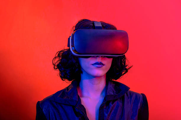 istock The young woman is using the virtual reality headset. 1388994180