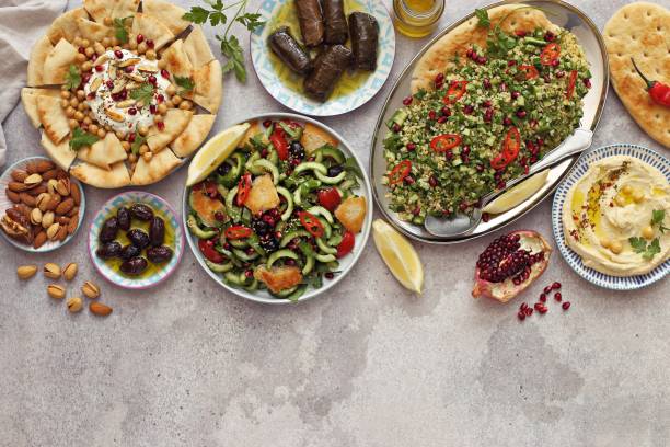 istock Traditional Lebanese dishes assortment. 1388995153