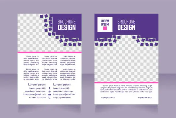 Vector illustration of Hairstylist contact info blank brochure design