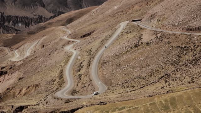 Cuesta de Lipan (Lipan Slope) downhill Highway to Purmamarca, Jujuy province, Argentina, South America.