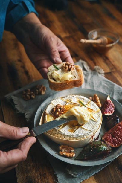 istock Baked Camembert Cheese with Fresh Figs 1389005233