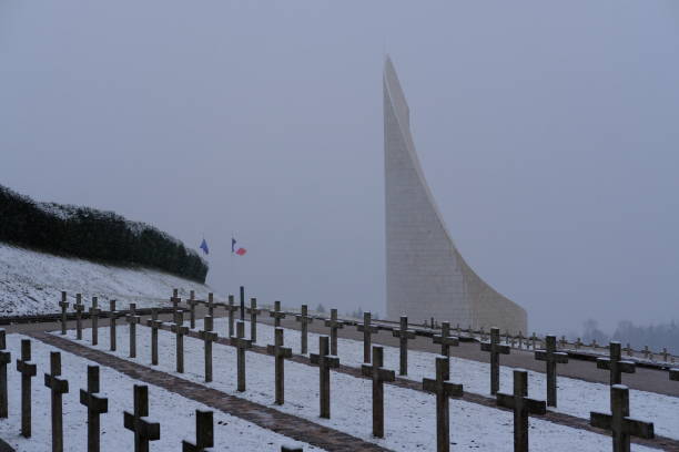 Scenery around the Douaumont Ossuary, a memorial located near Verdun in France