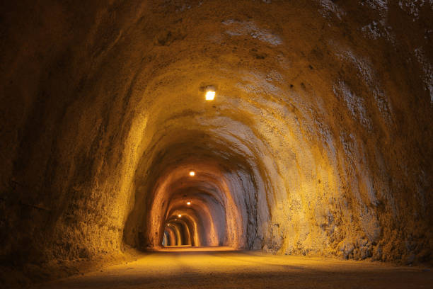 istock Tunnel cave with illumination in Montenegro 1389008248
