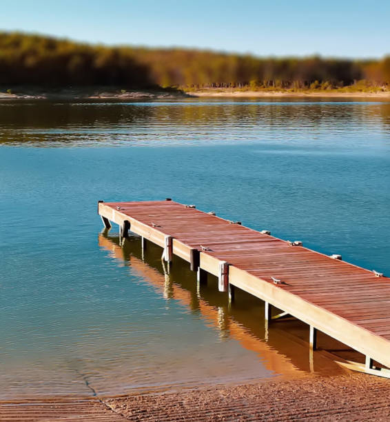 A public access pier for launhing boats located in Cranfield Area of Lake Norfork in Arkansas.