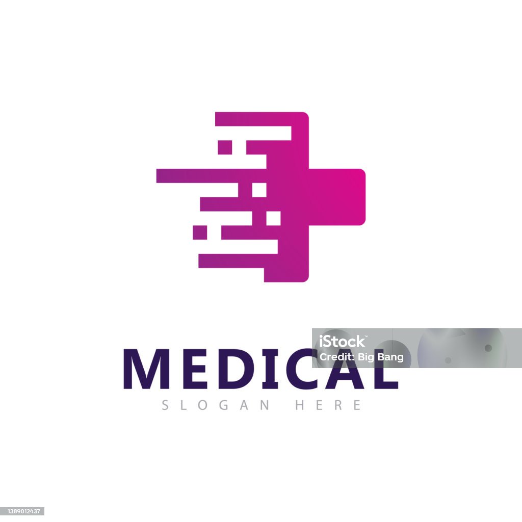 Medication Tech Sign Medical Technology Symbol Vector Template Creative Pharmacy Symbol ...