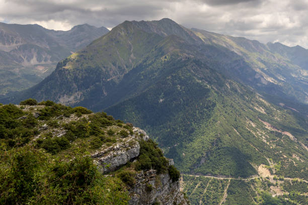 istock Rural road in the mountains (region Tzoumerka, Greece, mountains Pindos). 1389015929