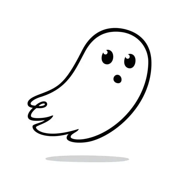 Vector illustration of Ghost Doodle 5