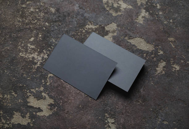 istock Blank gray business cards 1389029006