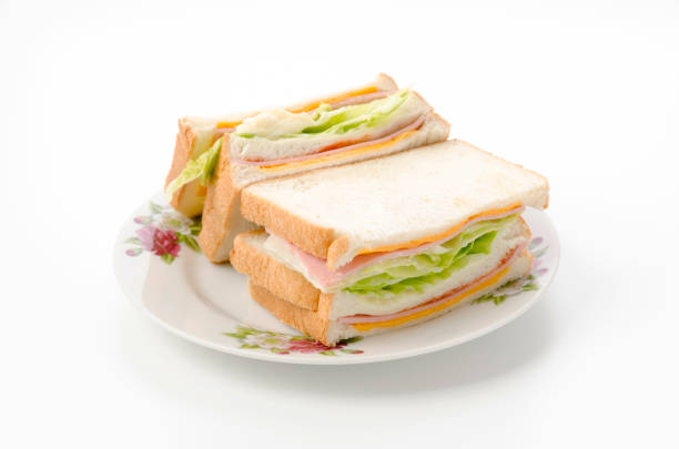 sandwich with ham,cheese and vegetables