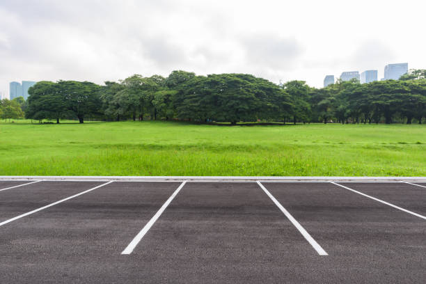 istock Parking lot in public areas 1389034412