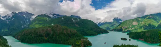 Beautiful Diablo Lake in North Cascades National Park, Washington, United States