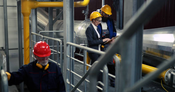 istock Working atmosphere in the power plant. 1389038335
