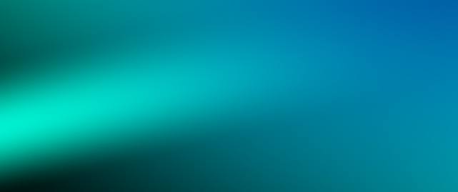 wide dark abstract background illustration with green light gradation.
