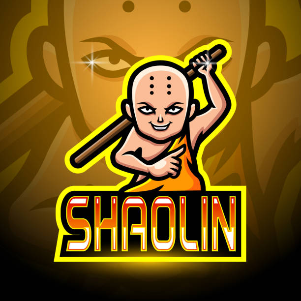 Shaolin symbol mascot design Vector illustration of Shaolin symbol mascot design shaolin monastery stock illustrations