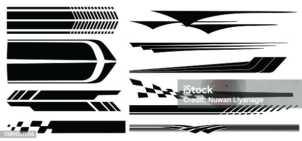 istock Car, Motorcycle Racing Vehicle Graphics, 1389057506