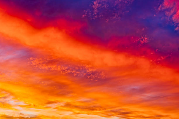 Dramatic sunset on  Vancouver Island, British Columbia