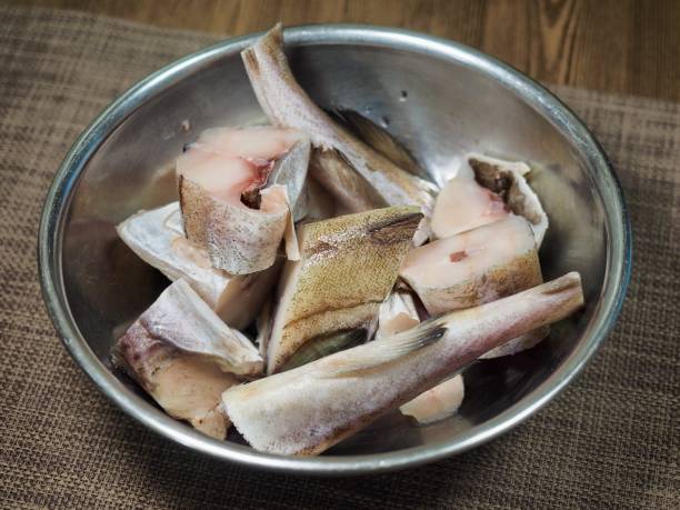 istock frozen pollack, Seafood, food ingredients, fish 1389064237