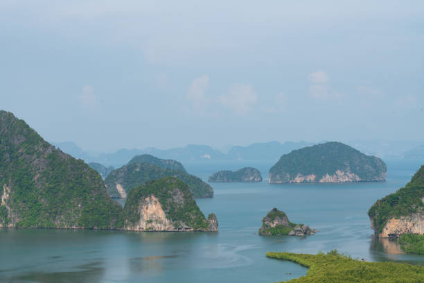 Landscape nature of Phang nga bay from Samet Nangshe viewpoint