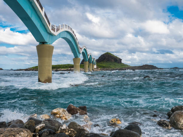 istock Small island with bridge in South-Eastern Taiwan 1389072068