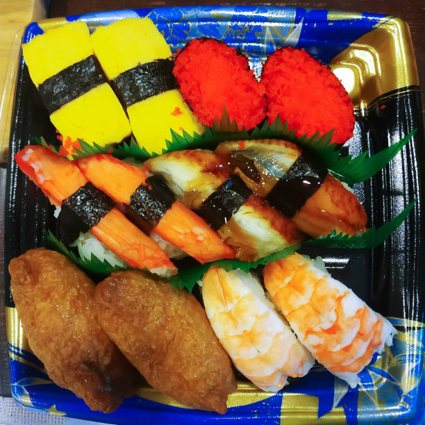 istock Colorful Japanese maki set for lunch 1389072340