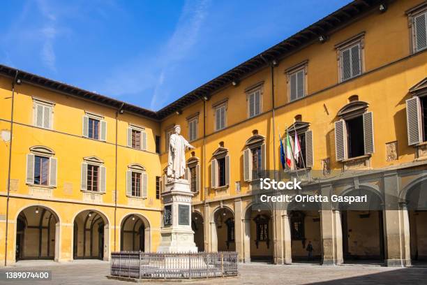 Prato Piazza Del Comune Tuscany Stock Photo - Download Image Now - Architecture, Autumn, Blue